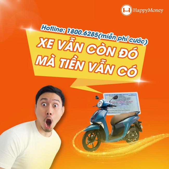 Vay Nhanh 50 Triệu với Giấy Phép Đăng Ký Xe Máy Happy Money